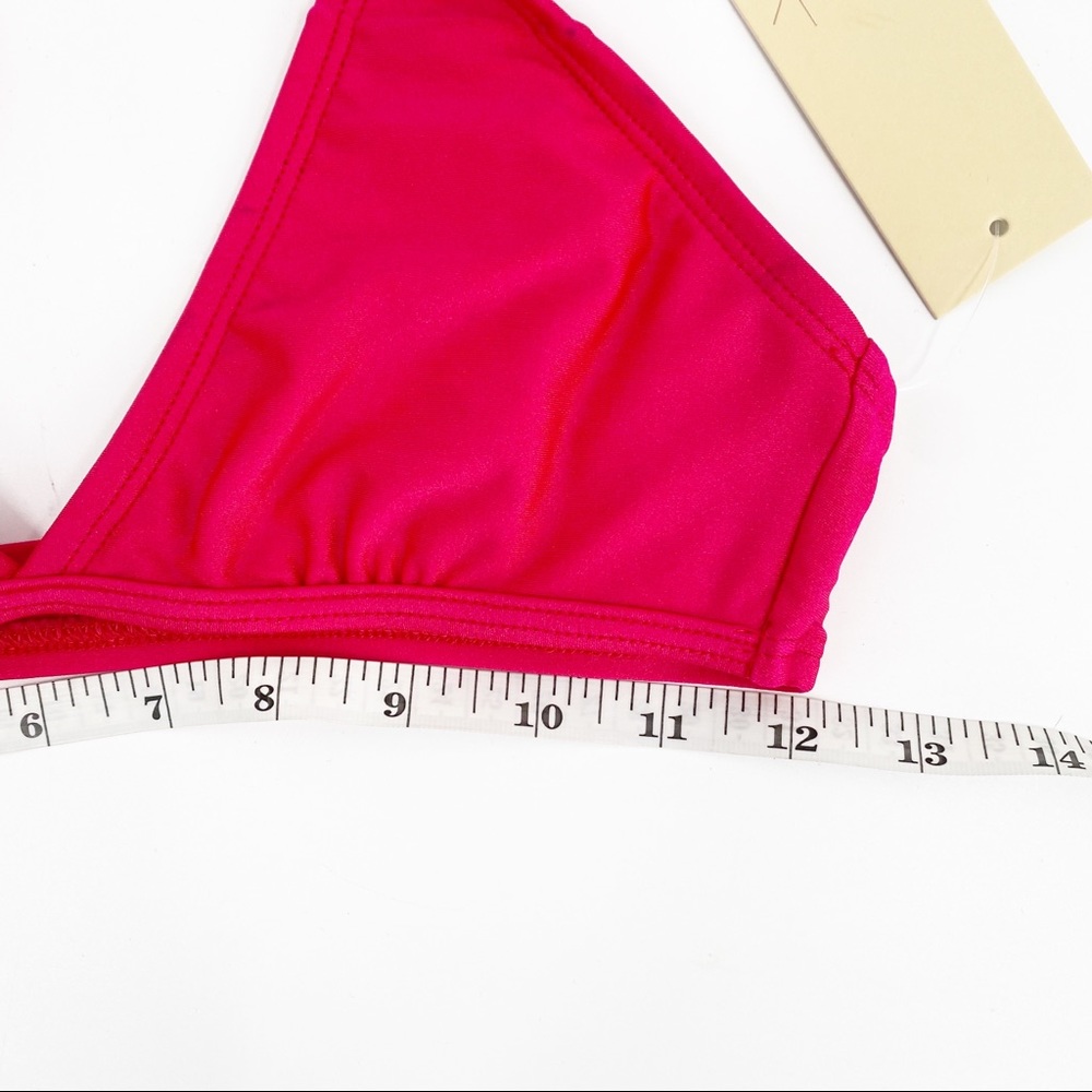 Ris-K Swim Fuchsia Hot Pink Shimmer Breeze Bikini Swim Top Size XS NEW *SPOT - Picture 11 of 16